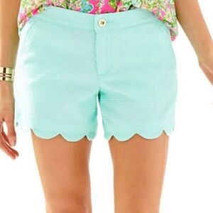Lilly Pulitzer Mint Green Scalloped Hem The Buttercup Short size 14